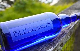 Blessings Blue Bottle Love