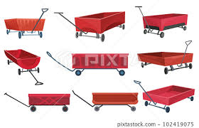 Garden Cart Cartoon Or Farm Wheelbarrow