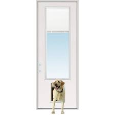 Mini Blind Fiberglass Prehung Door Unit