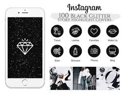 Buy Black Glitter Instagram Highlight