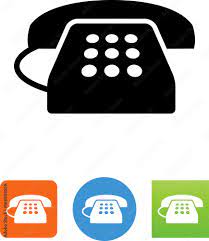Landline Phone With Ons Icon