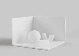 Isometric White Room Of Art Gallery Or