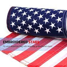 Anley 18 In X 12 5 In Embroidered Stars Usa Garden Flag American July 4th United States Flags Sewn Stripes And Double Stitch