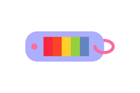 Rainbow Icon Name Tag Design Creative