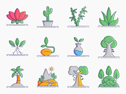 85 Plants Icon Set Flat Icons