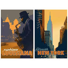Down In The Bayou New York Minute Frameless Free Floating Tempered Glass Panel Graphic Wall Art Set Of 2 Empire Art Direct