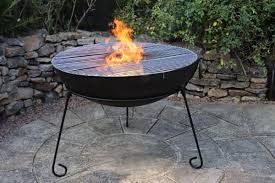 Rustic Steel Firepit With Bbq
