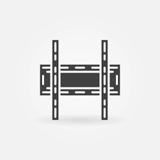 Tv Wall Bracket Icon Stock Vector By