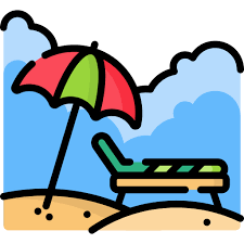 Sunbathing Free Holidays Icons