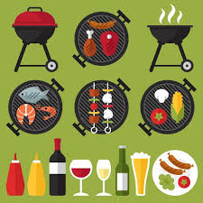 Outdoor Party Food Vector Images
