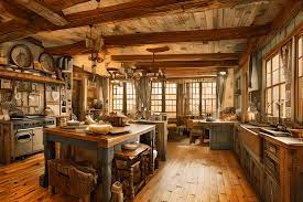 Rustic Farmhouse Kitchen Canvas