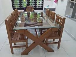 Rectangular Wooden Dining Table With