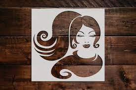 Women S Head Stencil Art And Wall