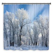Snow Shower Curtains Bath Mats