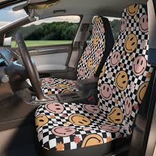Car Seat Covers Retro Smiley