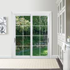 White Vinyl Double Prehung Patio Door
