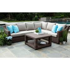 5 Piece Resin Wicker Outdoor Sectional