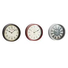 Decmode Traditional Round Og Metal Wall Clocks Multi Set Of 3
