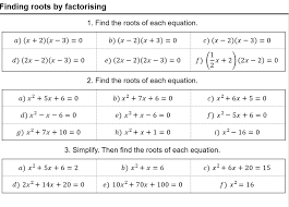 Solving By Factorising Ticktockmaths