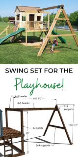 build a swing set for the playhouse