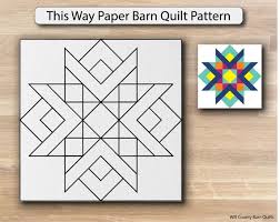 Paper Printed Barn Quilt Pattern Sizes