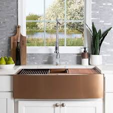 Stainless Steel 33 Inch Single Bowl Apron Front Farmhouse Kitchen Sink With Workstation By Randolph Morris Rmxk33wsb1 B Bronze