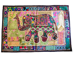 Elephant Wall Hanging Tapestry Sari