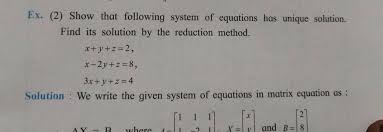 Equations Has Unique Solution