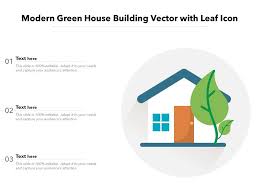 Modern Green House Building Vector With