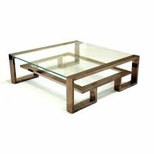 Modern Brown Glass Wooden Center Table