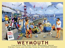 Weymouth Railway Poster Metal Wall Art