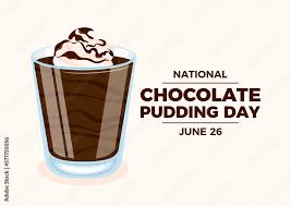 National Chocolate Pudding Day Vector