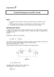 Transient Response Of An Rc Circuit