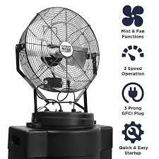 Ventamatic Cdmp1840gry 18 Inch Mid Pressure Misting Air Fan On 40 Gal