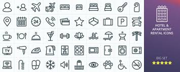 Hotel Icons Set For Website