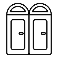 Public Plastic Wc Icon Outline Vector