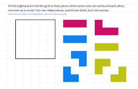 Color Square Puzzle Math Love