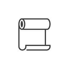 Wall Paper Roll Line Icon Linear Style