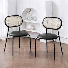 Black Rattan Dining Chairs