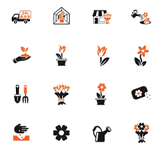 Plants Tools Icon Set Stock Vector By