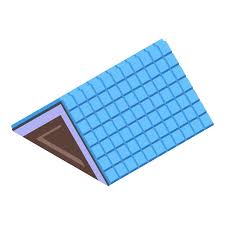 Blue Roof Icon Isometric Vector House