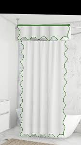Scallop Border Cotton Shower Bath