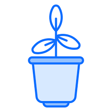 Plant Pot Generic Blue Icon