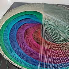 Rainbow Mandala String Art Wall Decor