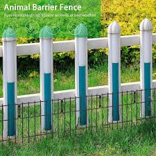 Oumilen Black Metal Decorative Garden Fence No Dig Animal Barrier Border Fencing Panel 10 Pack