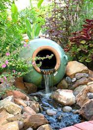 Spilling Flower Pot Fountain Water