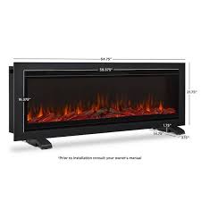 Real Flame 65 Wall Mounted Recessed Electric Fireplace Insert Black 5560