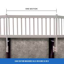 Blue Wave Above Ground Pool Fence Kit 8 Section White