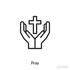 Pray Icon Vector Prayer Icon Vector