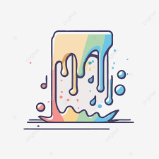 Icon Of Rainbow Colored Liquid Vector